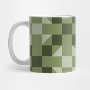 Tic Tac Toe Green Patchwork Pattern Mug